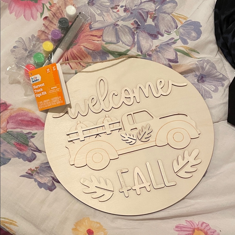 Welcome Fall Harvest Truck Sign Kit - Multicolor